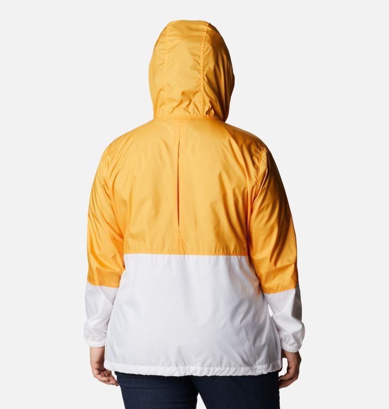 Women's Columbia Flash Forward Windbreaker Jackets Mango / White | Plus Size CA-N1463